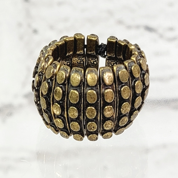 Avant Garde Paris Brass Stretch Ring Size: 7/8 - Picture 3 of 3